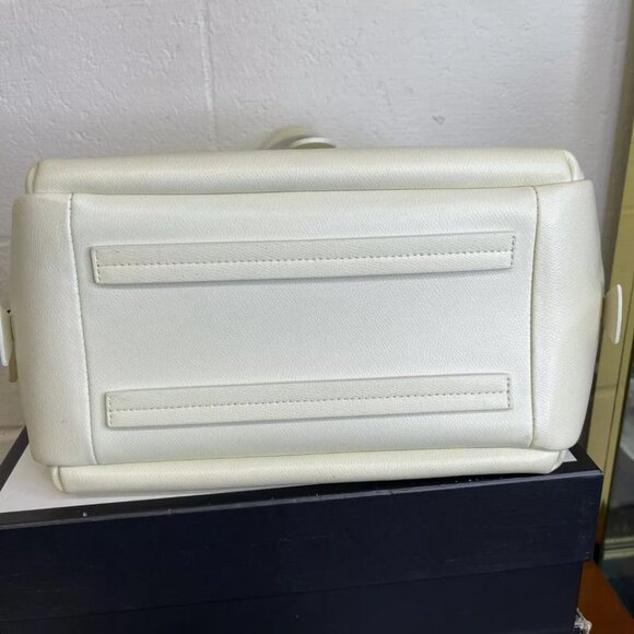 Senreve Doctor Bag Satchel Handbag Shoulder Bag Zip Sand Genuine Italian Leather - Picture 11 of 16